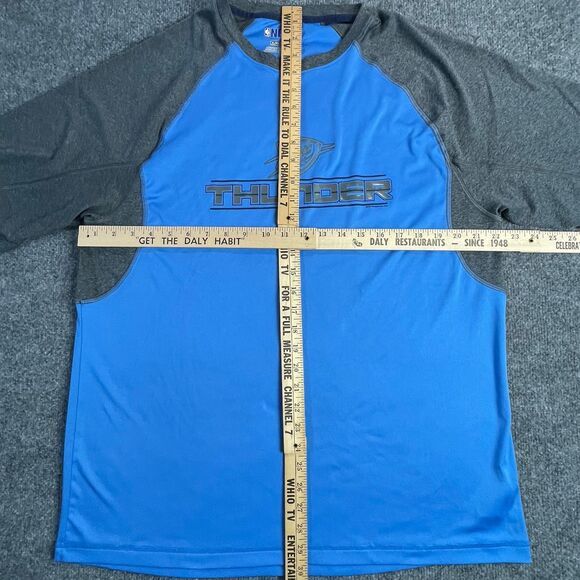 OKC Thunder NBA Blue/Gray Raglan Practice Shirt XL Official Licensed Apparel - Picture 8 of 12